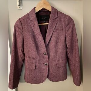 Gorgeous Purple / Mauve Herringbone Blazer from Banana Republic in 00P